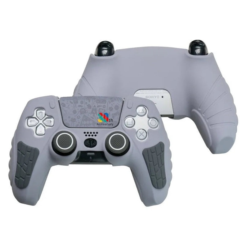 30th Anniversary Gray Silicone Cover Case for PlayStation 5 Controller