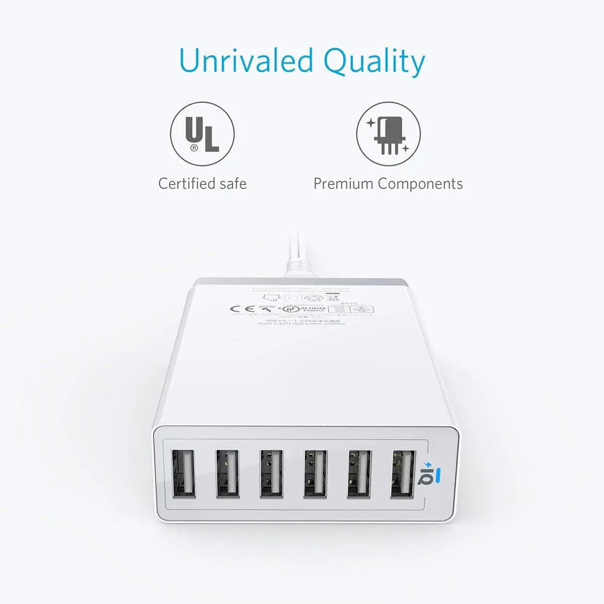 Anker 60W 6-Port Fast USB Wall Charger