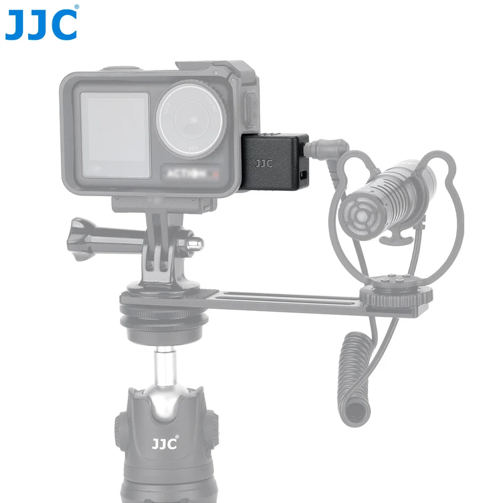 JJC Dual 3.5mm USB-C Microphone Adapter for DJI Osmo Action 4