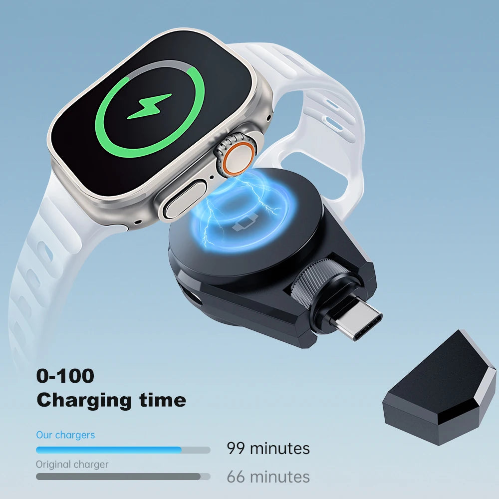 2-in-1 Portable Magnetic Wireless Charger for Apple Watch