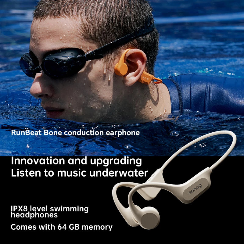 Sanag B60S Pro Waterproof Bone Conduction Earphones