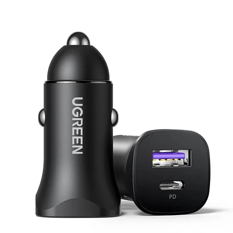 UGREEN 30W USB-C Car Charger with PD3.0 & Quick Charge 4.0