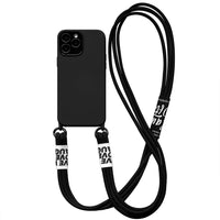 Luxury Solid Color Crossbody Lanyard Strap Soft Case for iPhone 15 Series