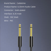 CABLETIME 6.5mm Audio Jack Cable