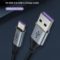 CABLETIME 5A USB-A to USB-C Charge Cable