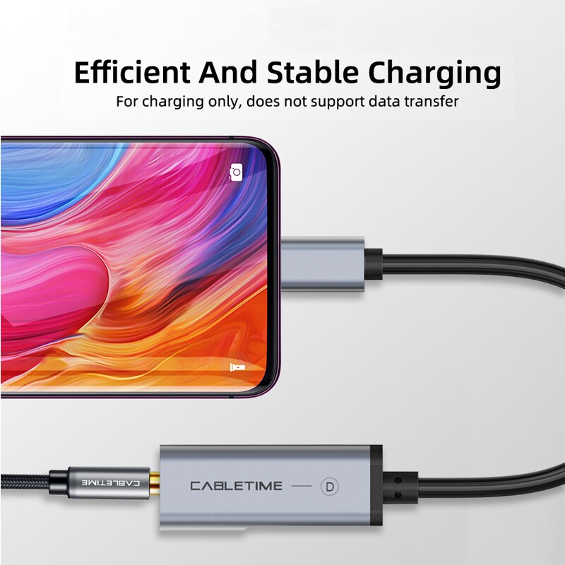 CABLETIME USB-C to 3.5mm + USB C Adapter