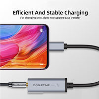 CABLETIME USB-C to 3.5mm + USB C Adapter