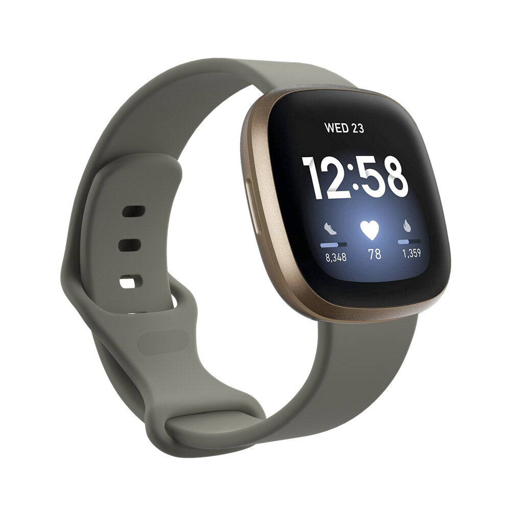 Classic Soft Silicone Replacement Band for Fitbit Versa 3 and Fitbit Sense