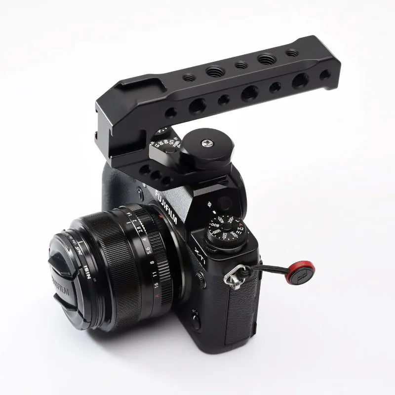 Cold Shoe Adapter with Top Handle Grip for Fujifilm X Series Cameras