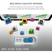 ADATA C008 Capless Sliding USB Flash Drive