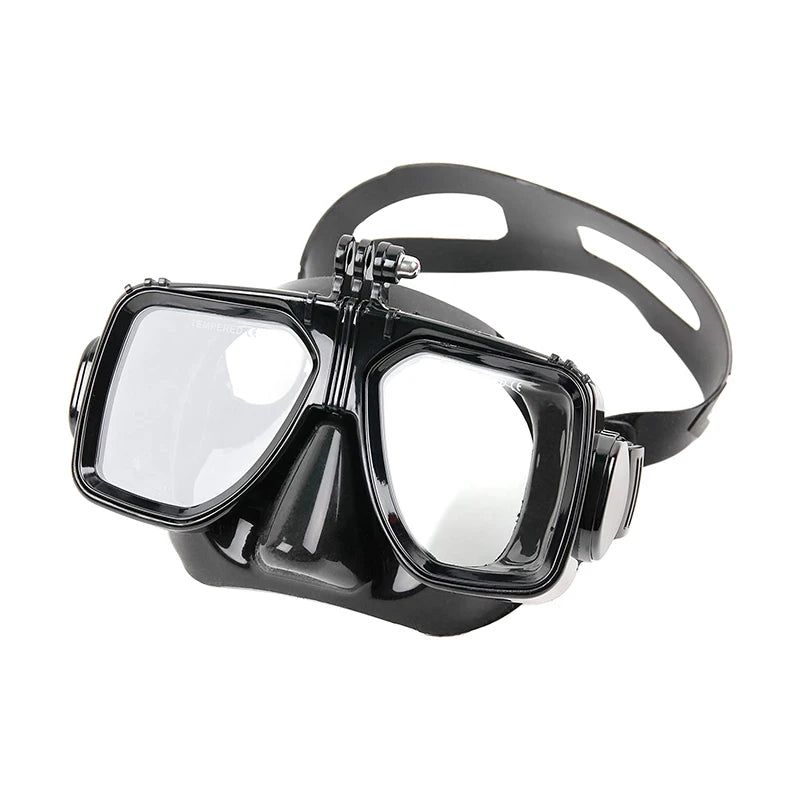 Scuba Diving Mask Swimming Goggles with Action Camera Mount