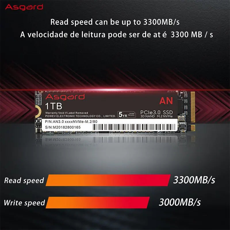 Asgard 2280 M.2 PCIe 3.0 NVMe SSD