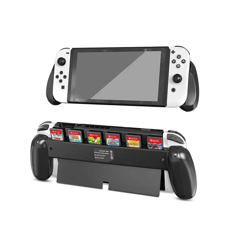 Hand Grip with 6 Game Card Storage Slotsfor Nintendo Switch OLED Console