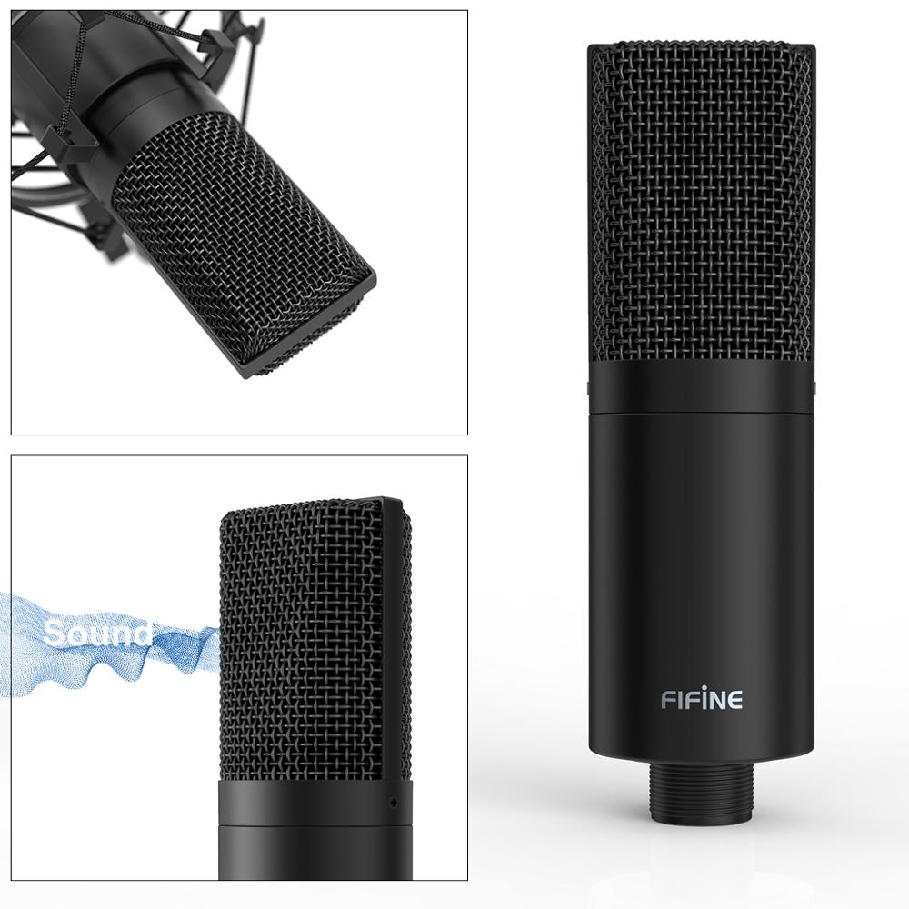 FIFINE USB Condenser PC Microphone with Adjustable Stand