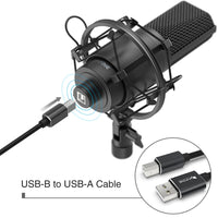 FIFINE USB Condenser PC Microphone with Adjustable Stand