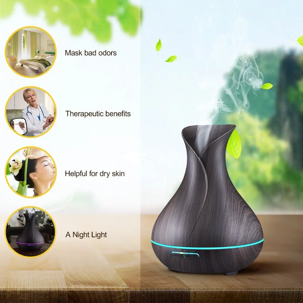 Vase-Style Ultrasonic Essential Oil Diffuser