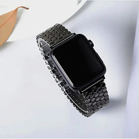 Stainless Steel Fish-Scale Metal Link Strap for Apple Watch