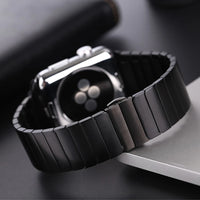 Butterfly Buckle Metal Strap for Apple Watch