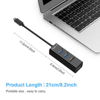 GOOJODOQ 3-Port USB-C Hub