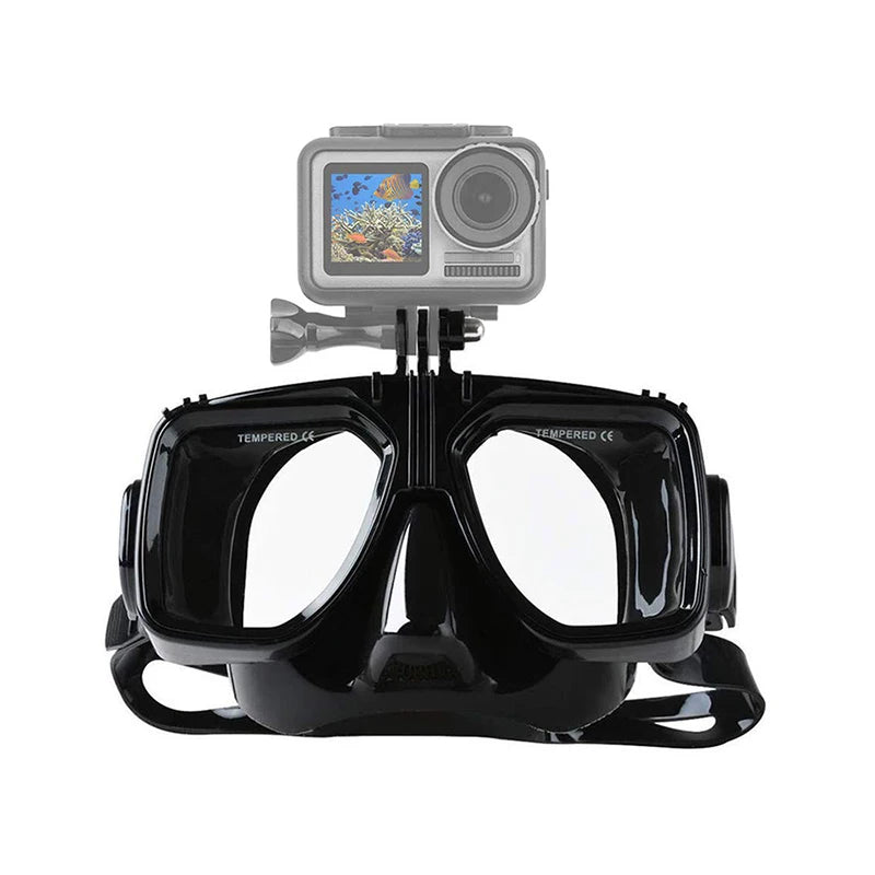 Scuba Diving Mask Swimming Goggles with Action Camera Mount