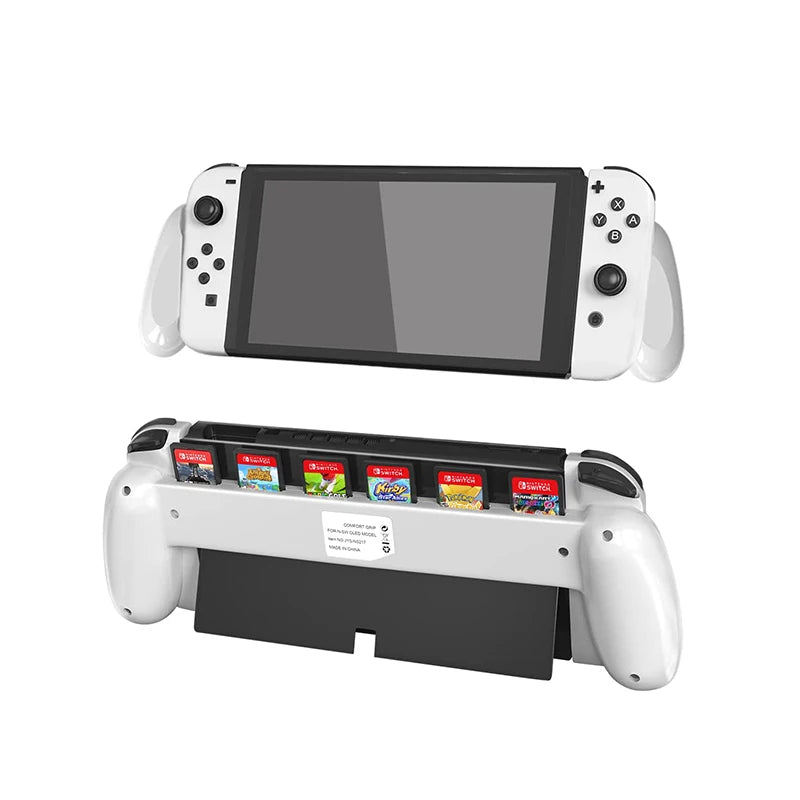Hand Grip with 6 Game Card Storage Slotsfor Nintendo Switch OLED Console