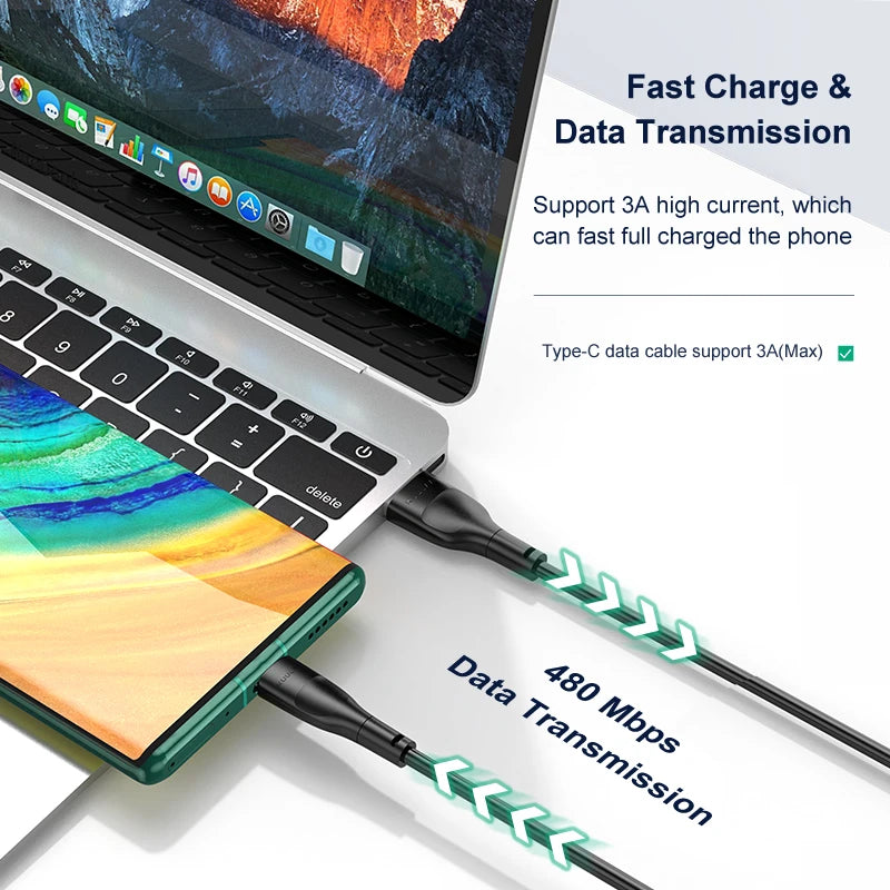 KUULAA 3A Fast Charging & Data Sync USB Type C Cable