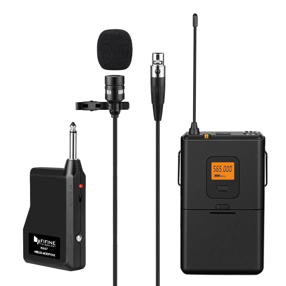 Fifine 20-Channel UHF Wireless Lavalier Microphone System – Crystal Clear Audio