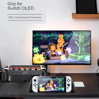 Hand Grip with 6 Game Card Storage Slotsfor Nintendo Switch OLED Console