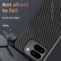 Luxury Slim Carbon Fiber Pattern Hard PC Back Case for Google Pixel 9 Pro Fold