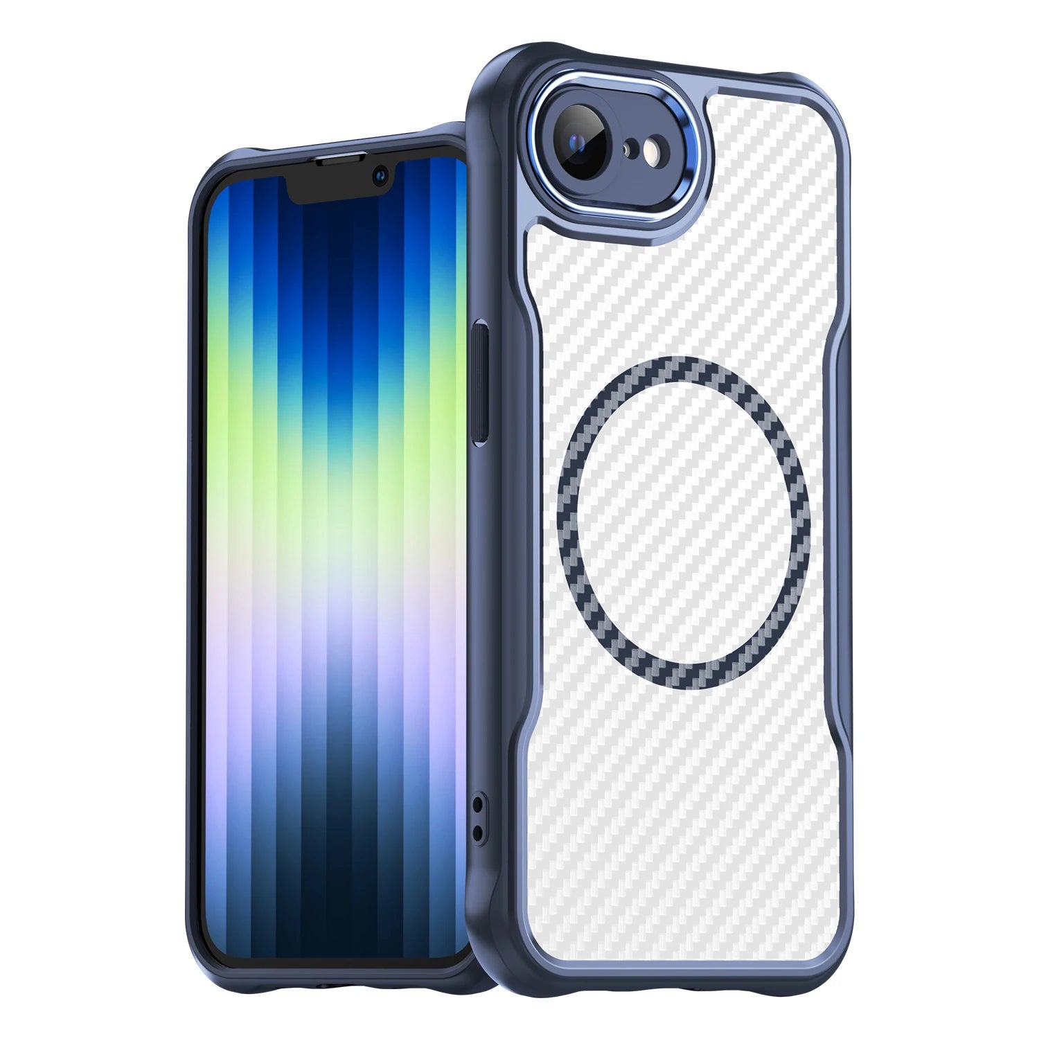 Shockproof Magnetic Carbon Fiber Pattern Case for iPhone 16e