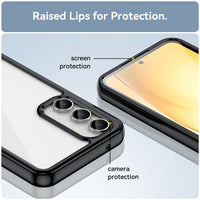 Colorful Soft Edge Silicone Transparent Bumper Case for Samsung Galaxy S23 FE
