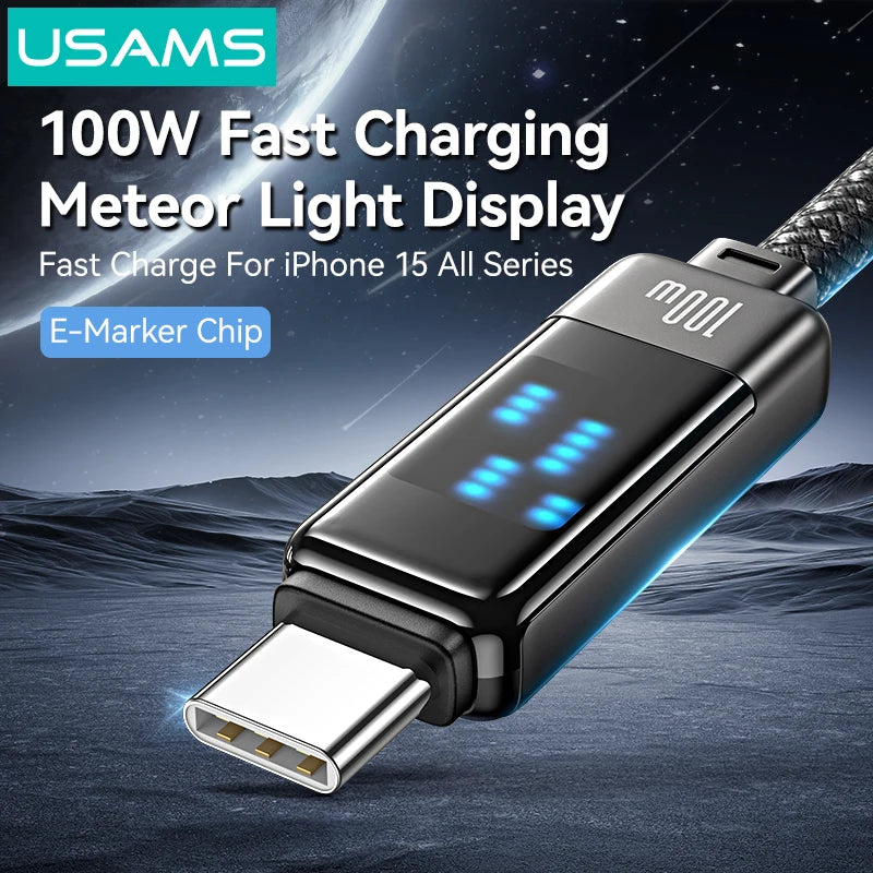 USAMS 100W Fast Charging USB-C Cable