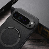 Protective Magnetic PU Leather + TPU Back Cover Case for Google Pixel 8 Series