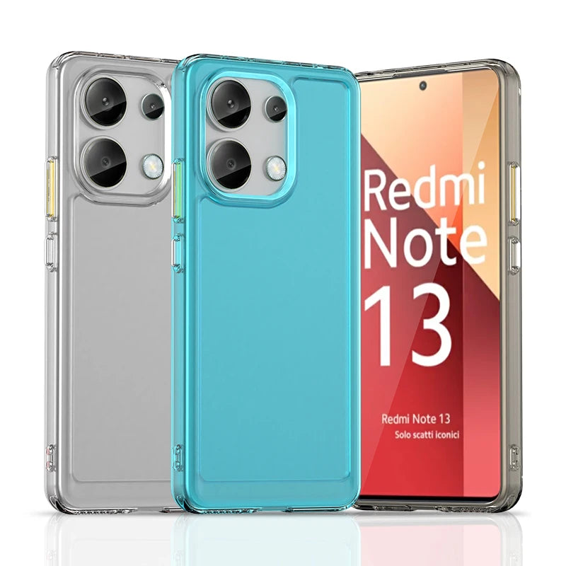 Clear Candy Color Soft Flexible TPU Bumper Case for Xiaomi Redmi Note 13