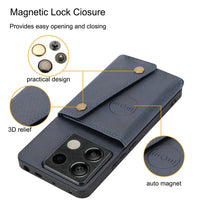 Magnetic Leather Card Back Case for Xiaomi Poco F6 Series