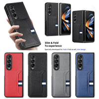 Anti-Drop Leather Slim Case with Card Pocket for Samsung Galaxy Z Fold 5