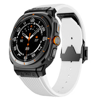 Metal No Gaps Curved End Silicone Strap for Samsung Galaxy Watch Ultra