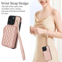 Leather Crossbody Wallet Case with Card Slots for iPhone 16 Series