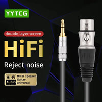 YYTCG XLR 3-Pin Male to 3.5mm Stereo Plug Shielded Microphone Cable