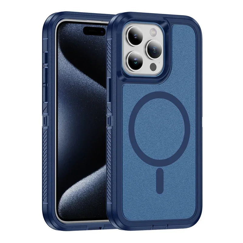 Shockproof Armor MagSafe Case for iPhone 15 Series