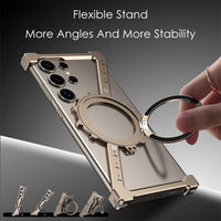 Z-Shaped Gear Design Aluminum Alloy Magnetic Case for Samsung Galaxy S24 Ultra