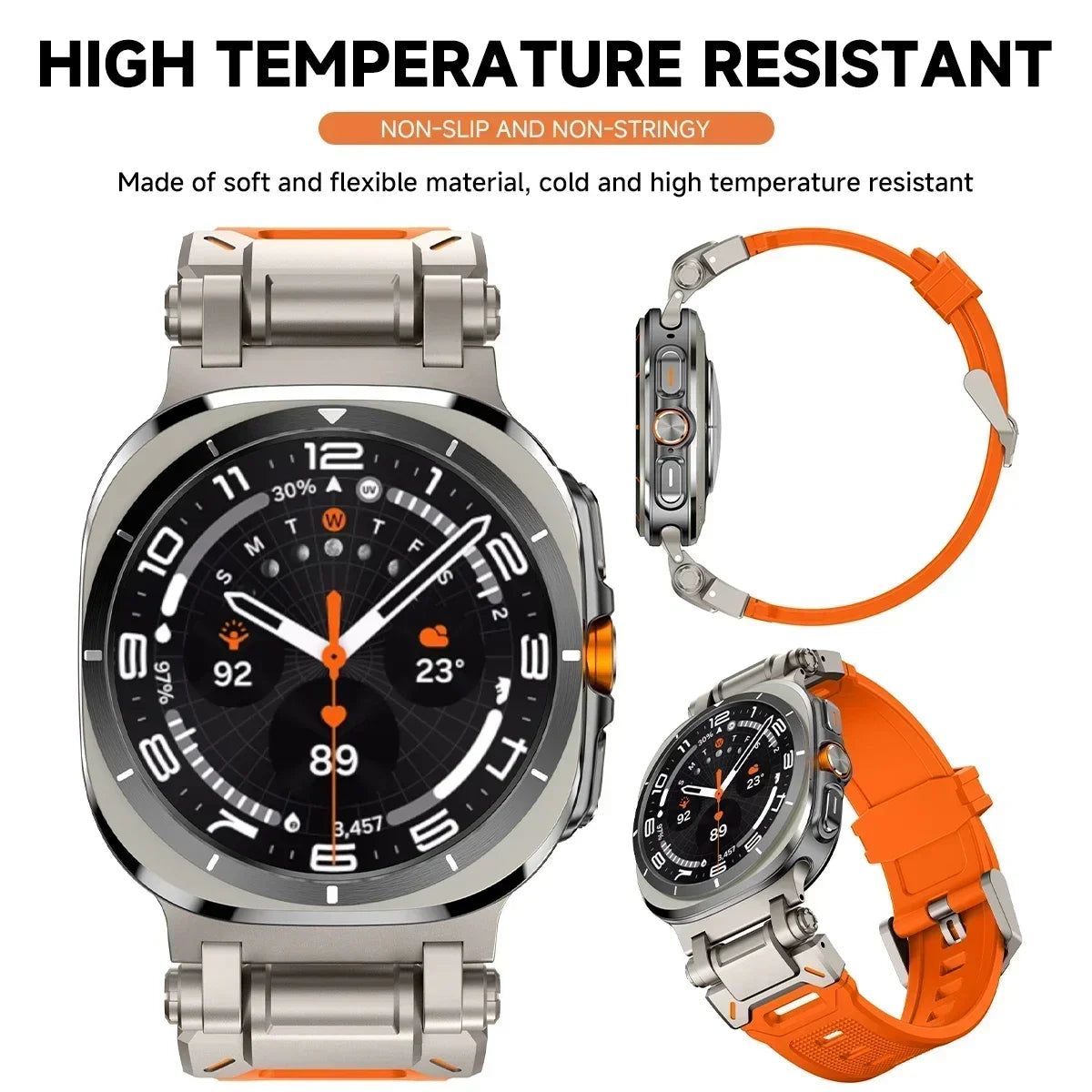 No-Gaps Sport Silicone Strap for Samsung Galaxy Watch Ultra