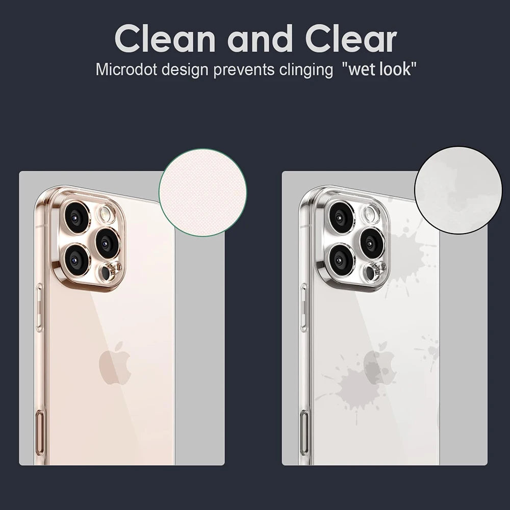 Crystal Clear Soft Silicone Case for iPhone 16 Series