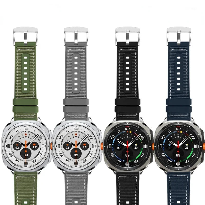 Silicone Nylon Composite Braided Strap for Samsung Galaxy Watch Ultra