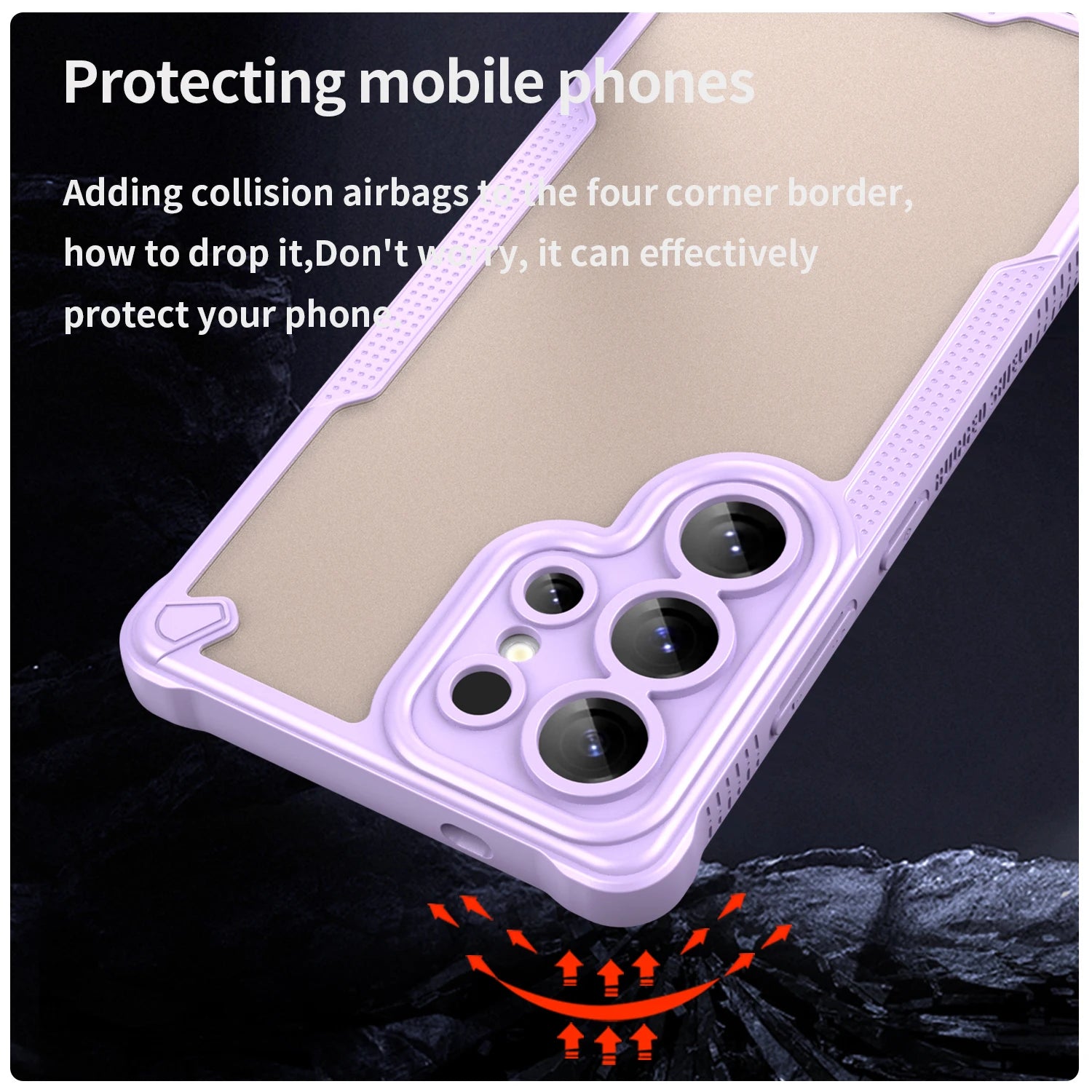 Semi-Transparent Frosted TPU Case for Samsung Galaxy S23 Series