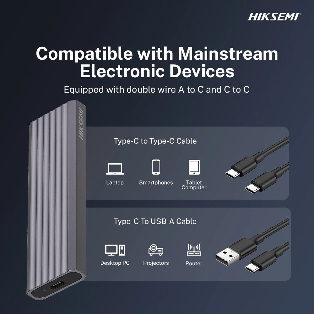 HIKSEMI M.2 NVMe SSD Enclosure USB 3.1 Gen 2 10 Gbps