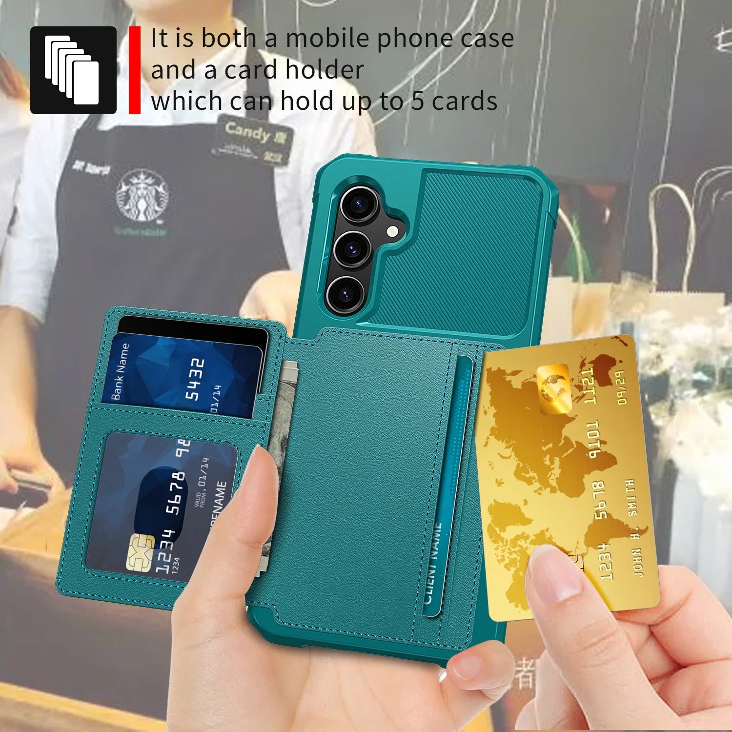 Magnetic Card Slot Leather Wallet Case for Samsung Galaxy S24 Series