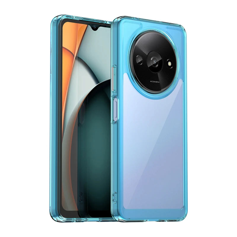 Luxury Transparent Silicone Clear Bumper Shell Shockproof Case for Xiaomi Redmi A3 Series