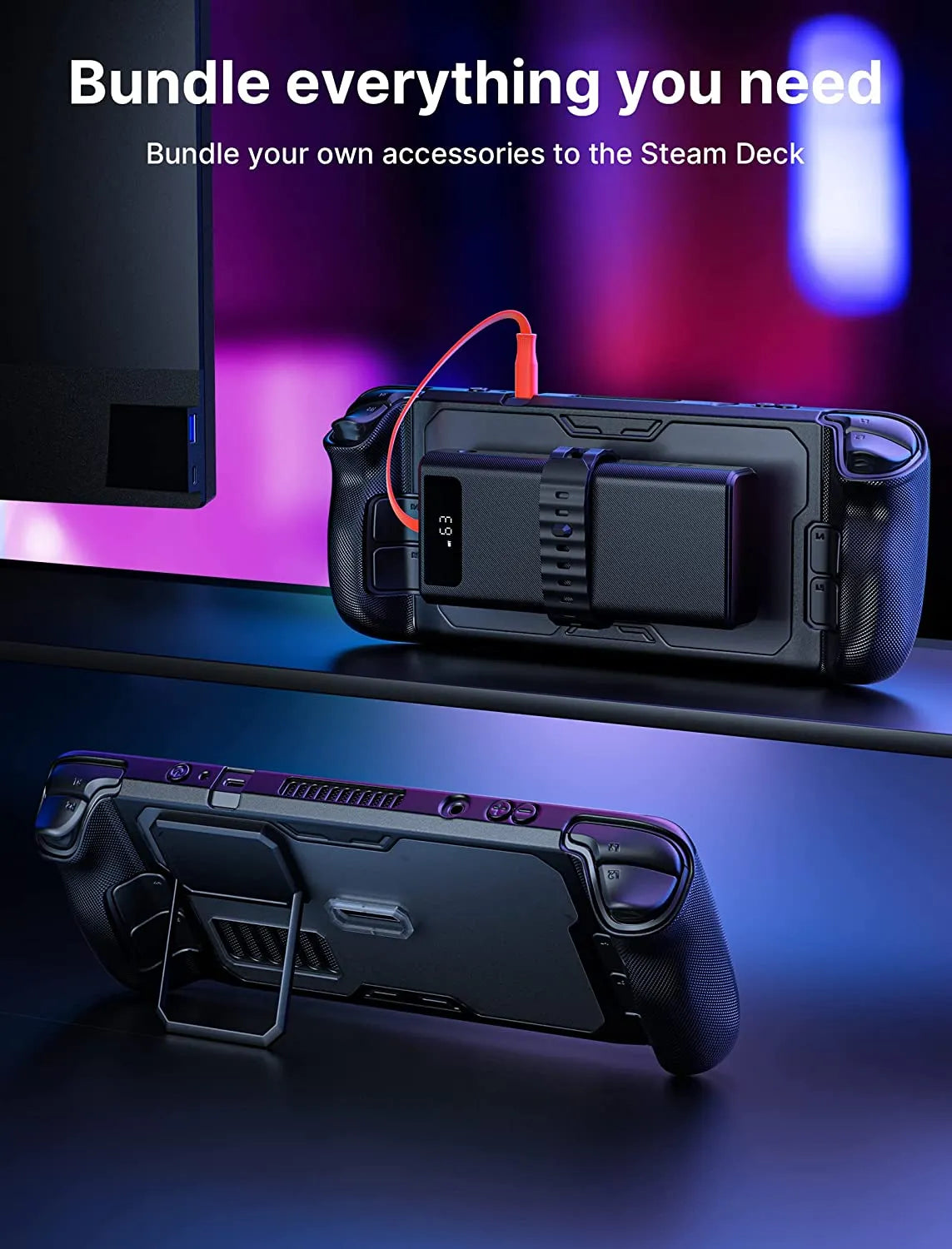 Steam Deck OLED Protective Case with Detachable Front Shell