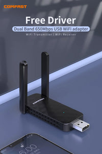 Comfast 650Mbps WiFi5 Dual Band Wireless USB Adapter